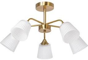 Żyrandol na drążku 5xE14/60W/230V złoty
