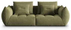 Jasnozielona aksamitna sofa 232 cm Bloom – Micadoni