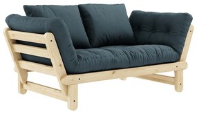 Sofa rozkładana z niebieskozielonym pokryciem Karup Design Beat Natural