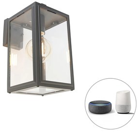 Zewnetrzna Inteligentna lampa ścienna zewnętrzna szara w komplecie z Wi-Fi G95 - Sutton down Rustykalny / Vintage Oswietlenie zewnetrzne
