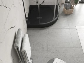Mexen Flow+ brodzik półokrągły 100 x 100 cm, czarny mat - 46Q701010H