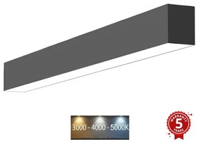 Sinclair LSM 24-40CCT - LED Plafon LSM LED/40W/230V 120 cm czarny