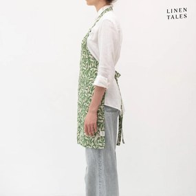 Lniany fartuch Evergreen Damask – Linen Tales