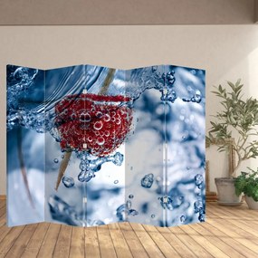 Parawan - Szczegół maliny w wodzie (210x170 cm)