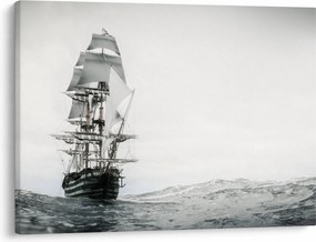Obraz - Statek płynący po oceanie (70x50 cm)