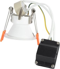 Zestaw 6 białych opraw wpuszczanych GU10 35 mm IP44 - Dept