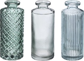 Szklany wazon SINGLE, 3 sztuki w komplecie