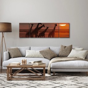 Obraz - Żyrafy na afrykańskiej sawannie (170x50 cm)