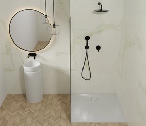 Brodzik prostokątny z konglomeratu RONA Classic XXL |Różne rozmiary | Różne kolory : Kolor - Beż połysk, Rozmiar - 180x90 cm