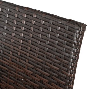 Zestaw mebli ogrodowych dla 4 osób Moreno - stół okrągły 90 cm i 4 krzesła, brązowy technorattan