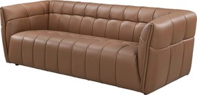 Kanapa 3-osobowa ze skóry w kolorze camel DUGORI