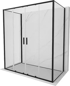 Mexen Exo-3S kabina prysznicowa 3-ścienna rozsuwana 190 x 90 cm, transparent, czarna - 8152-190-090-70-00-3S