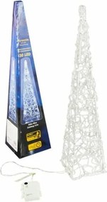 Świąteczna piramida akrylowa 60 cm - zimna biel, na baterie