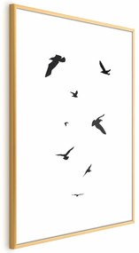 Plakat Wieczorny lot 29,7x42 cm z ramą złotą z marginesem ARTGEIST B