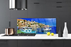 Panel Szklany do Kuchni Przystań w Portowym Mieście