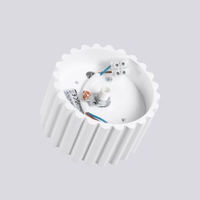 Plafon AURA 1 biały GX53 ryflowany SOLLUX  LIGHTING