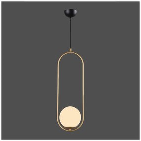 Lampa wisząca w kolorze złota Squid Lighting Arch, wys. 146 cm