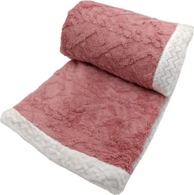 Koc z barankiem Island różowy, 150 x 200 cm