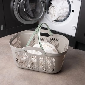 Jasnobrązowy plastikowy kosz na pranie 45 l – Addis