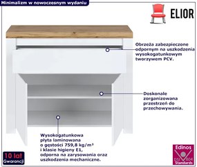 Biała nowoczesna komoda w połysku - Licaro 3X