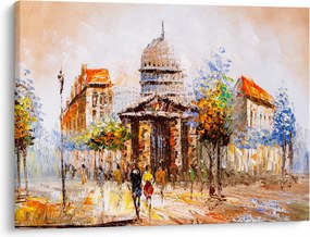 Obraz - Malowana miejska pamiątka (70x50 cm)