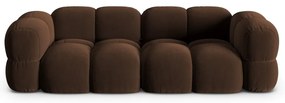Ciemnobrązowa aksamitna sofa 250 cm Loretto – Cosmopolitan Design