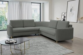 Narożnik LAREN nowoczesna sofa z funkcją spania pojemnik na pościel lewa strona CASTEL 93 251x251x85 cm