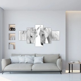 Obraz białych koni (125x70 cm)