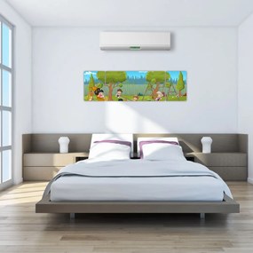 Obraz - Dzieci na placu zabaw (170x50 cm)