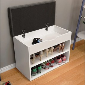 Ławka na buty biały 60x30x45 titus