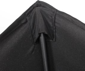 Outsunny Parasol Ø196 cm, Parasol z Funkcją Nachylenia, Sześciokątny Parasol Balkonowy do Plaży Balkonu Ogrodu, Czarny