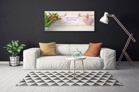 Obraz canvas Artystyczne Serce z Tulipanów