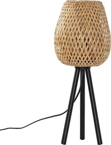 Lampa stołowa Tara z bambusa, średnica 43,5 cm.