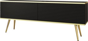 Szafka RTV wisząca VENEZIA 135 cm do Salonu pod Telewizor - Czarny