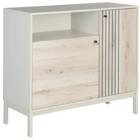 Komoda FROST 2D 100 cm off white/dąb alpejski SIGNAL