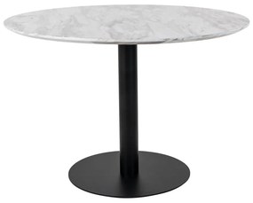 Okrągły stół z blatem w dekorze marmuru ø 110 cm Bolzano – House Nordic