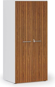 Szafa biurowa z drzwiami PRIMO WHITE, 1781 x 800 x 600 mm, biały/orzech