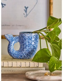 Niebieski kamionkowy wazon (wysokość 12 cm) Ariella – Bloomingville