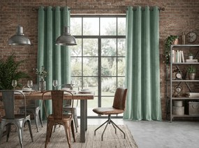 Zasłona zaciemniająca DREAM VELVET 140x250 cm, szałwiowa zieleń Zawieszanie: Metalowe pierścienie