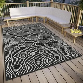 Czarno-biały dywan odpowiedni na zewnątrz 200x290 cm Pangli Black – Hanse Home