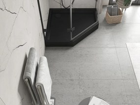 Mexen Flow+ brodzik pięciokątny 90 x 90 cm, czarny mat - 46P709090H