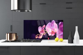 Panel Szklany do Kuchni Kompozycja Kwiatów I Liści