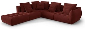 Czerwony narożnik (lewostronny/w kształcie litery L) Bloom – Micadoni Home