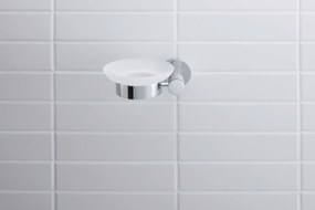 Duravit D-Code mydelniczka Ø10 cm na 1 mydłoChrom – lewostronny