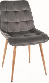 Pikowane krzesło Chic D Velvet tapicerowane tkaniną aksamitną