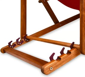 Leżak ogrodowy SIENA, 94x60x94cm, czerwona Casaria