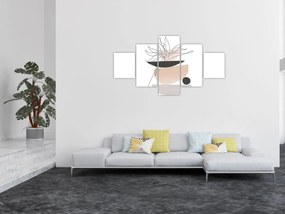 Obraz - Line art flowers N⁰1 (125x70 cm)