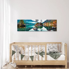 Obraz - Jezioro Hintersee, Alpy Bawarskie, Austria (170x50 cm)
