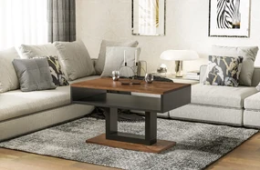 Ława TILO 100x60 dąb stirling/czarna ENDO