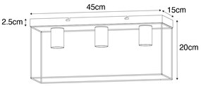 Minimalistyczna lampa sufitowa czarna 3-punktowa - Kodi Nowoczesny Oswietlenie wewnetrzne